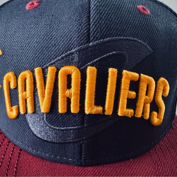 Adidas  Cleveland Cavilers Snapback Flat Brim Hat - Blue/Red/Yellow - Picture 5 of 11